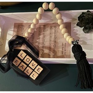 “Love Fall” Beaded Garland and Tassel